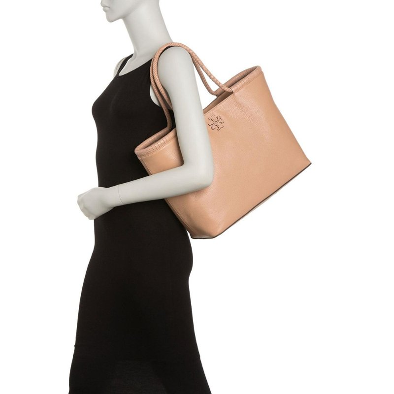 【TORY BURCH】編織揹帶托特包-卡其色-3