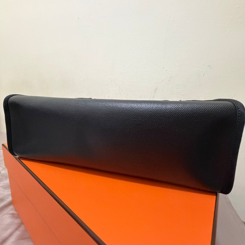 HERMES 愛馬仕 Herbag 31 黑米焦糖 防水布款 全新未使用 銀扣-7