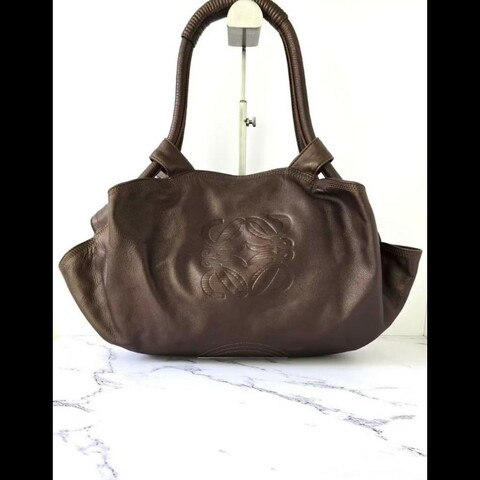 【LA LUNE】絕版中古包 Loewe咖啡色納帕雲朵包 側背包 單肩包 二手包 古董包