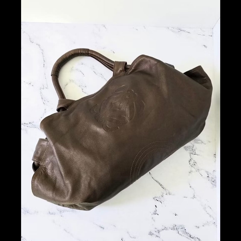 【LA LUNE】絕版中古包 Loewe咖啡色納帕雲朵包 側背包 單肩包 二手包 古董包-2