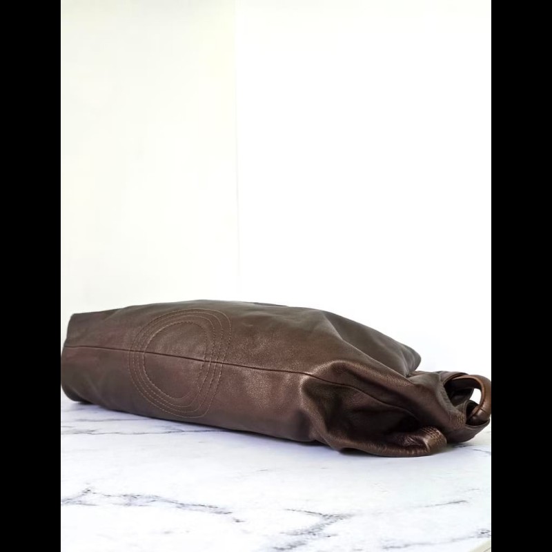 【LA LUNE】絕版中古包 Loewe咖啡色納帕雲朵包 側背包 單肩包 二手包 古董包-3