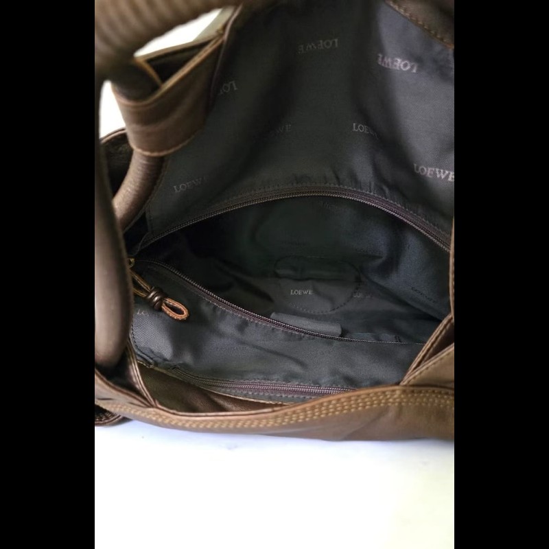 【LA LUNE】絕版中古包 Loewe咖啡色納帕雲朵包 側背包 單肩包 二手包 古董包-6