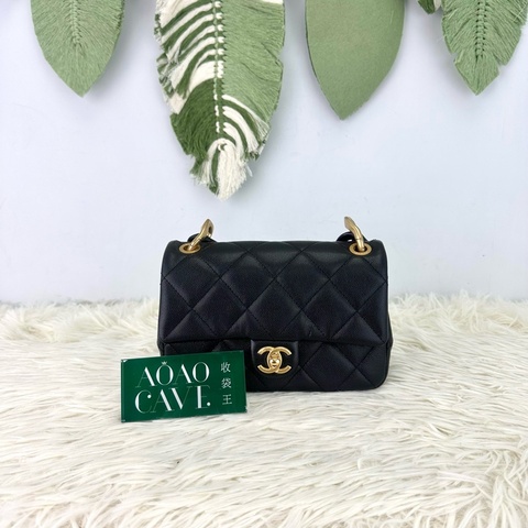 CHANEL 24p Funky Match 黑金荔枝皮 晶片款