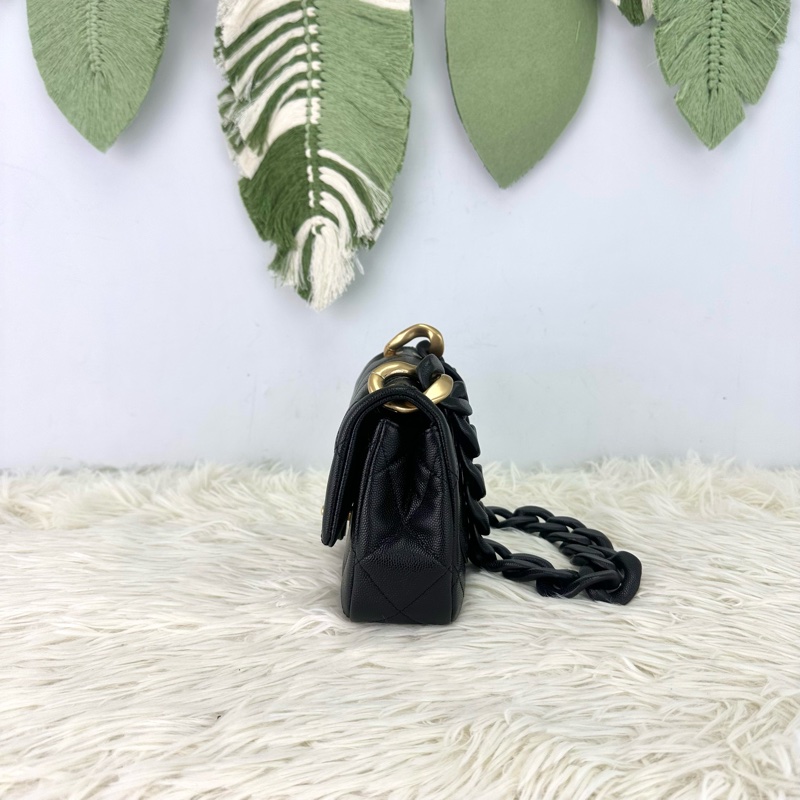 CHANEL 24p Funky Match 黑金荔枝皮 晶片款-2