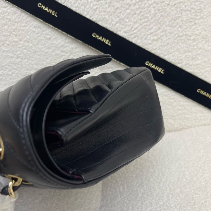 Chanel CF 經典口蓋包 大號 黑色紅色內里v紋黑銀配jumbo 25開 30*9*19 全新配件塵袋-4