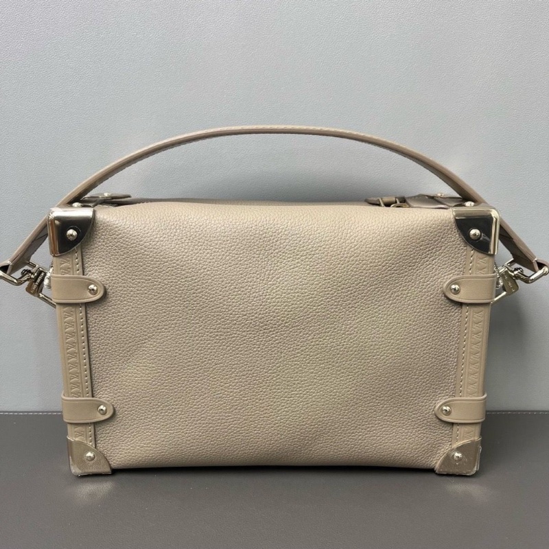 LV 芯片款 Side Trunk 中號 大象灰全皮方盒子包肩背包 23.5*8*15.5cm 98新配件肩帶 手柄 塵袋 盒子-1