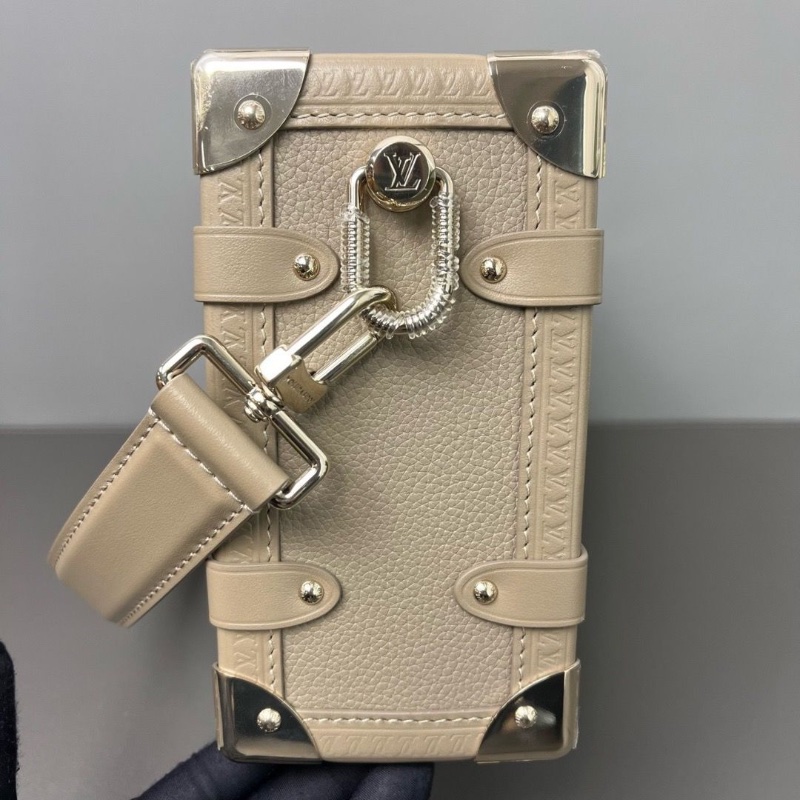 LV 芯片款 Side Trunk 中號 大象灰全皮方盒子包肩背包 23.5*8*15.5cm 98新配件肩帶 手柄 塵袋 盒子-5