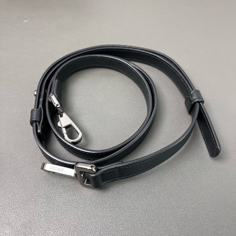 Dior lock硬盒子經典老花配牛皮 硬箱 五金暗銀色 光滑牛皮革21*15*7cm 98新配件肩帶塵袋盒子-3