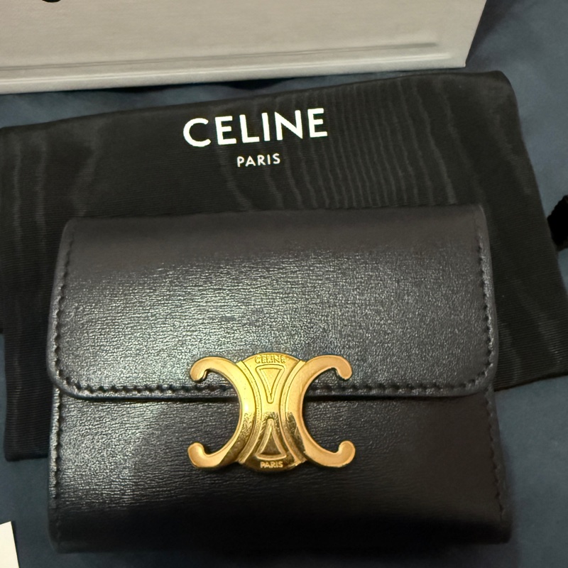 celine compact wallet二合一可拆式卡夾零錢包-1