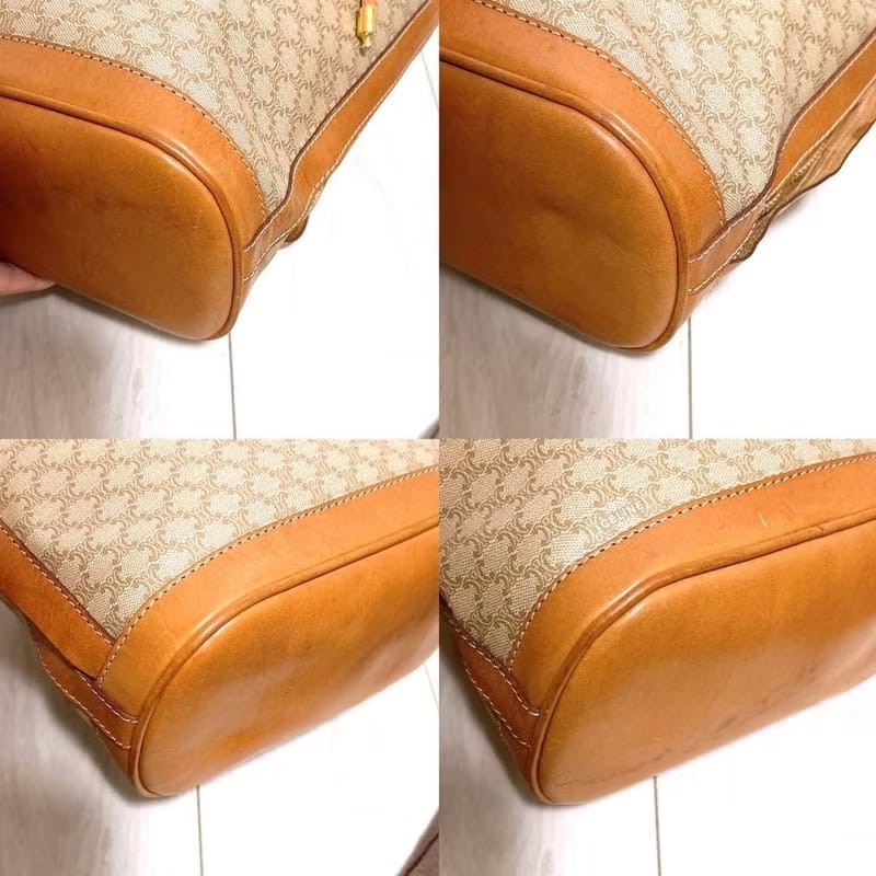 【LA LUNE】絕版古董包 Celine老花中古水桶包 單肩包 皮革包 斜背復古二手-5