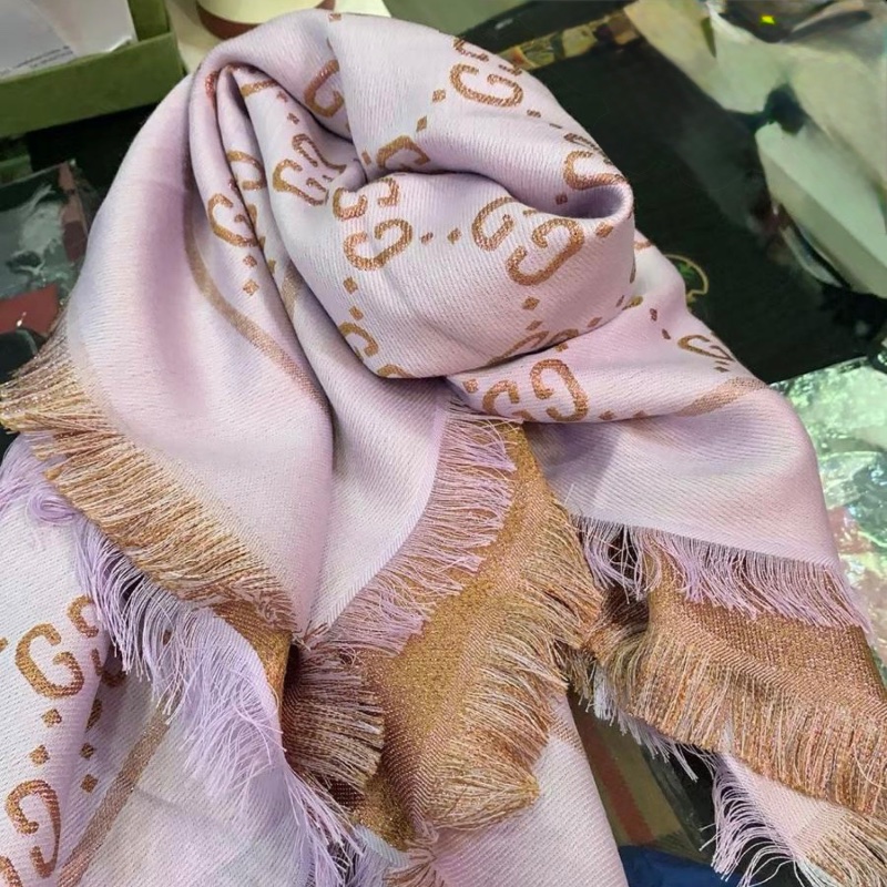 Gucci pink scarf ( Double face 雙面 )-0