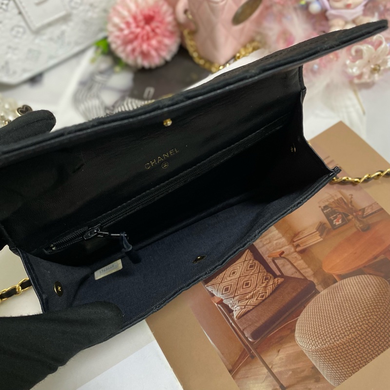 Chanel經典雙C 緞面信封包鏈條包 稀有限量款🏅-8
