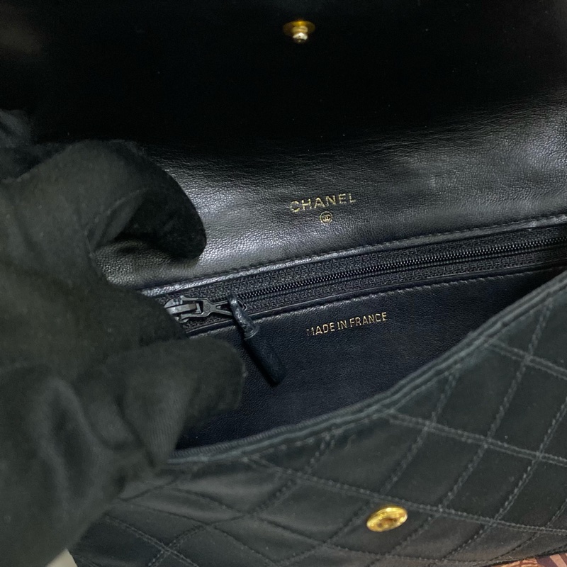 Chanel經典雙C 緞面信封包鏈條包 稀有限量款🏅-10