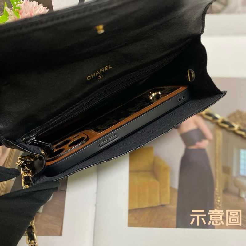 Chanel經典雙C 緞面信封包鏈條包 稀有限量款🏅-20