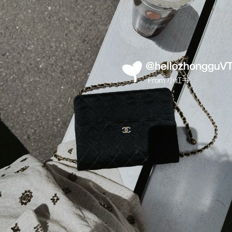 Chanel經典雙C 緞面信封包鏈條包 稀有限量款🏅-27