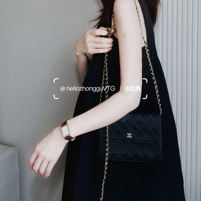 Chanel經典雙C 緞面信封包鏈條包 稀有限量款🏅-28