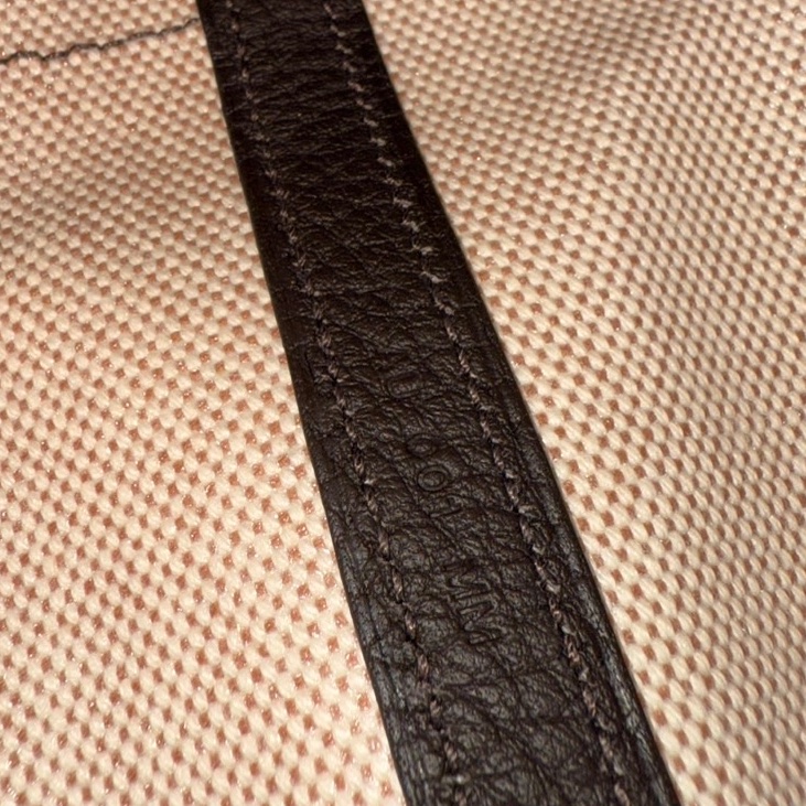 超甜全新閒置Hermès mini garden party帆布拼烏木色-27