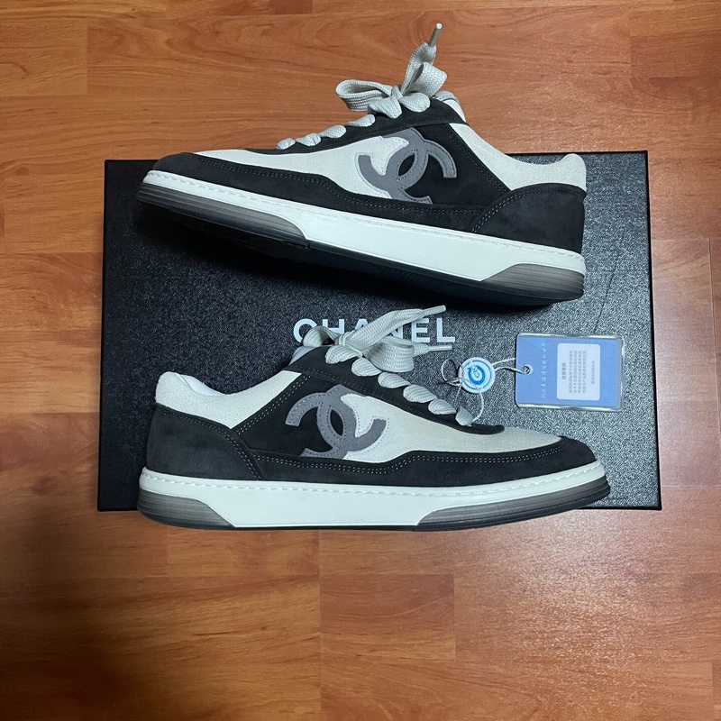 Chanel正品香奈兒23p徽標雙c 熊貓板鞋 黑白 36碼-0