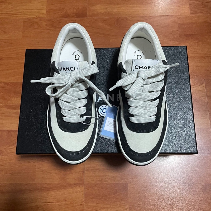 Chanel正品香奈兒23p徽標雙c 熊貓板鞋 黑白 36碼-3