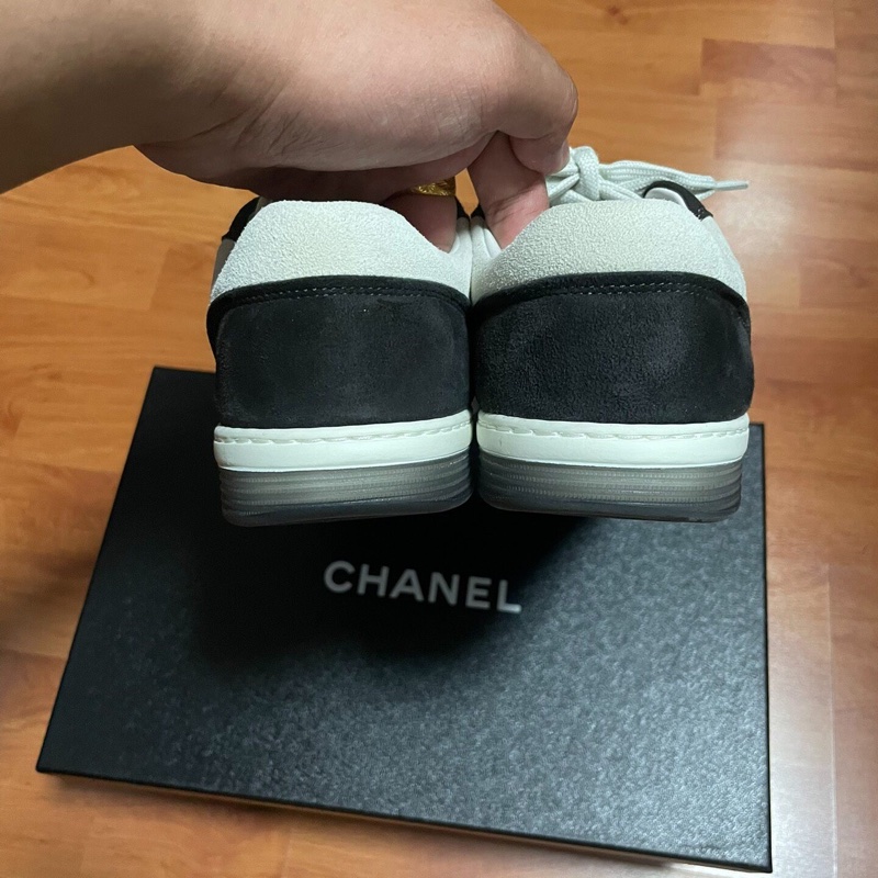 Chanel正品香奈兒23p徽標雙c 熊貓板鞋 黑白 36碼-5