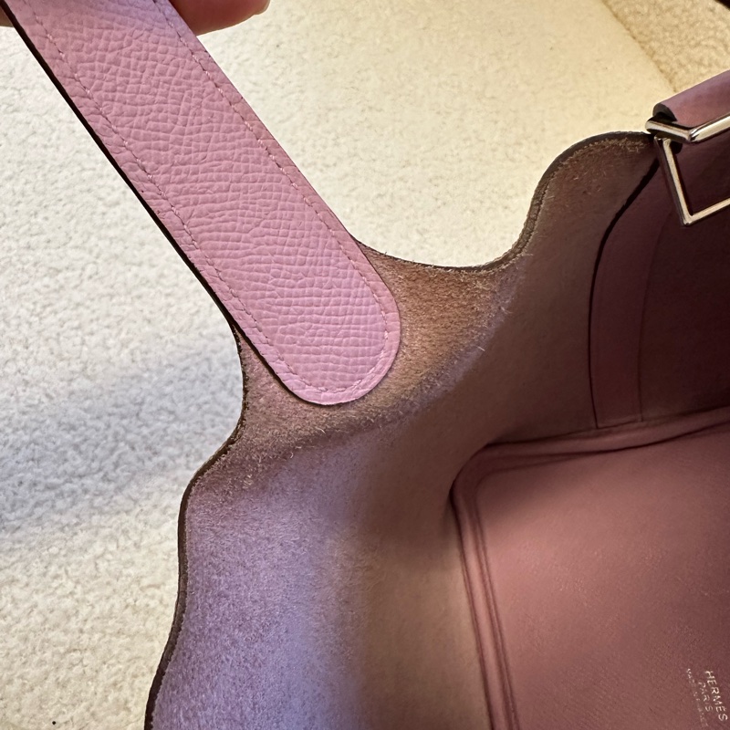 Hermes/愛馬仕 Picotin 18 菜籃子，限量編織手柄設計，配色為超仙氣的X9錦葵紫，搭配優雅銀扣-7