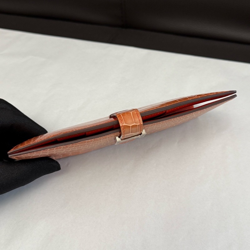 愛馬仕Hermes鰐魚皮bearn系列錢夾長錢包-11