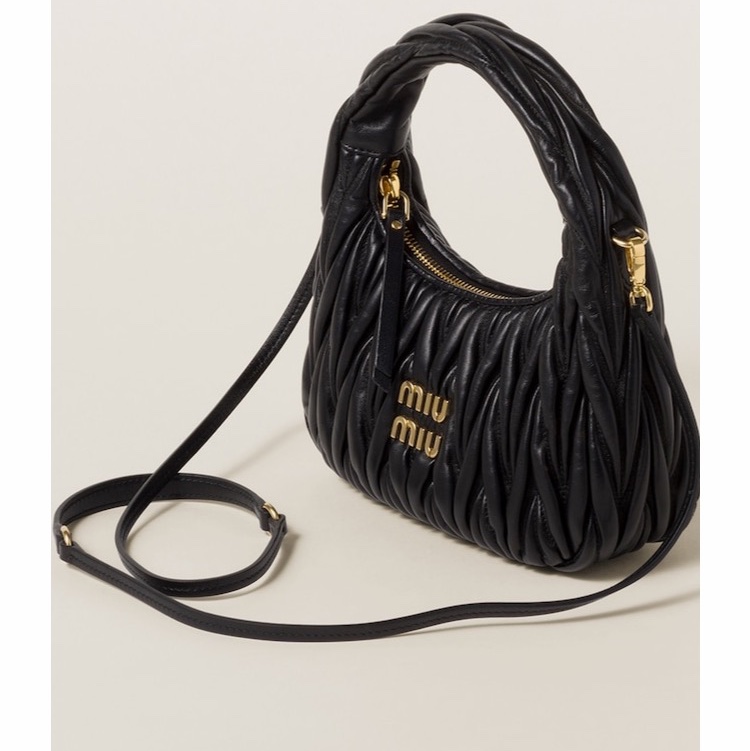 Miu Miu 女士 Wander小號徽標腋下包均碼碼小號、20cm*6cm*17cm-3