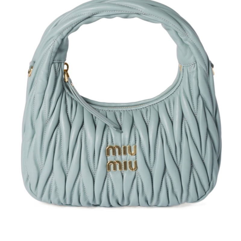 Miu Miu 女士 Wander 馬特拉塞凸紋納帕皮半月形包均碼碼20cm*6cm*17cm-3