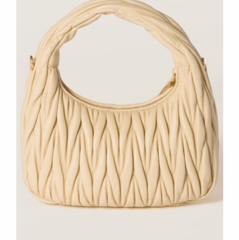 Miu Miu 女士 Wander 馬特拉塞凸紋納帕皮半月形包均碼碼20cm*6cm*17cm-1