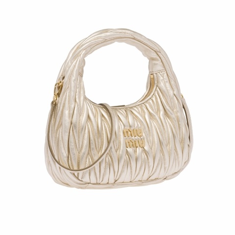Miu Miu 女士 Wander Matelassé單肩包均碼碼小號、20cm*6cm*17cm