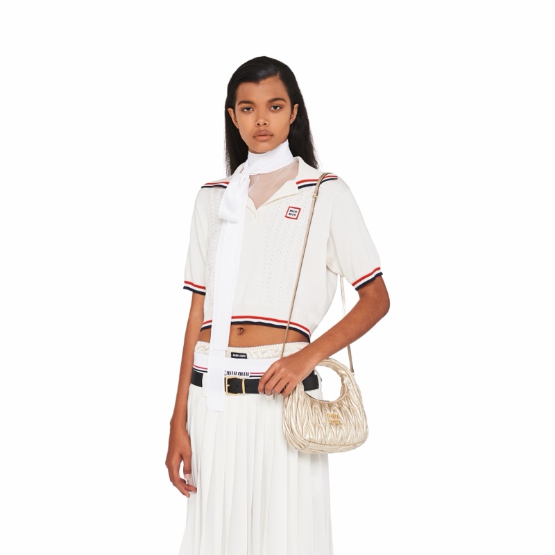 Miu Miu 女士 Wander Matelassé單肩包均碼碼小號、20cm*6cm*17cm-3