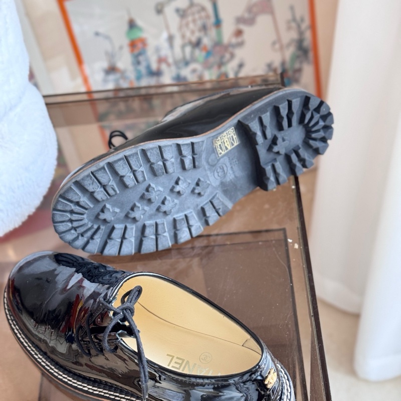 Chanel 香奈兒 圓頭漆皮廚師德比鞋 derby鞋 GD尺碼:38碼 。-6