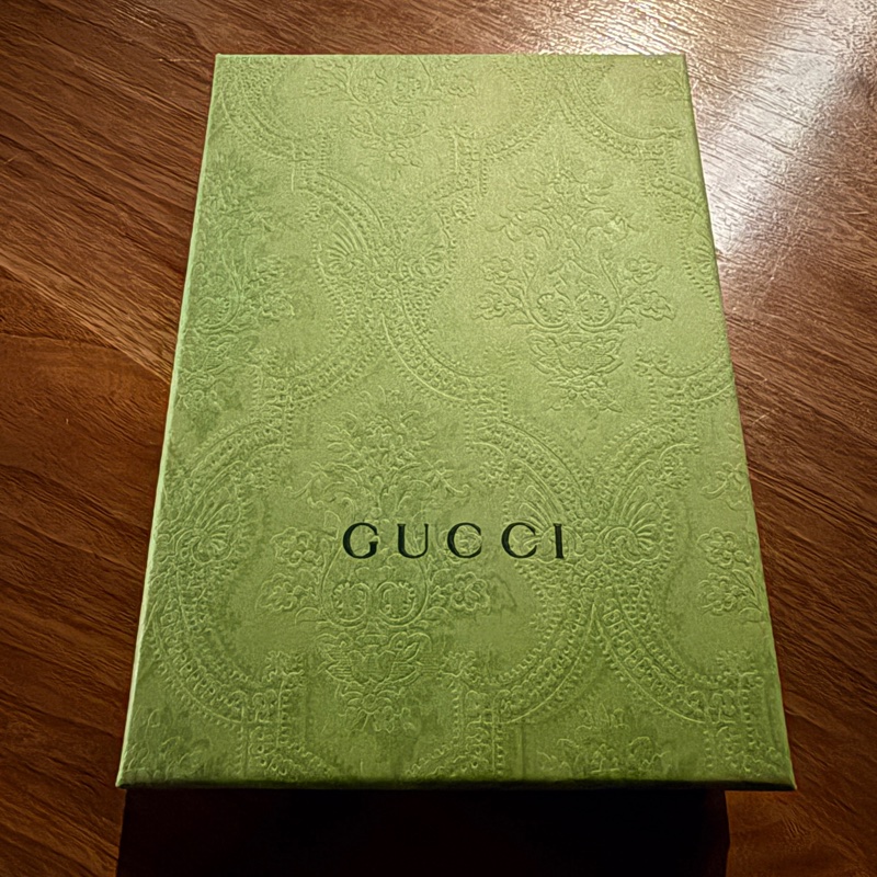 GUCCI 760212 DJ20T 1000二手雙G logo男夾 中夾 黑色-23