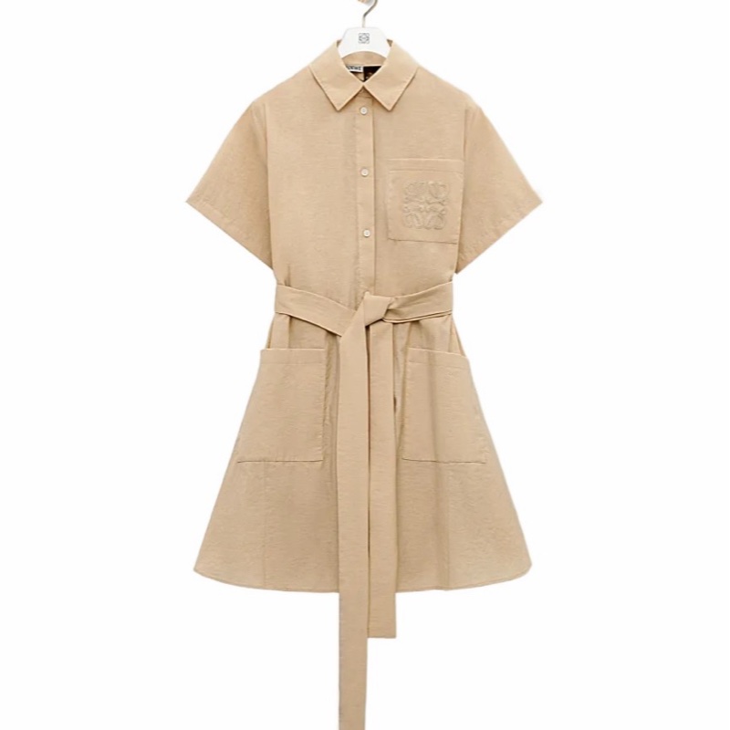 Loewe 女士 短袖連衣裙F38 FR-34 FR-36 FR-38 FR-40碼-0