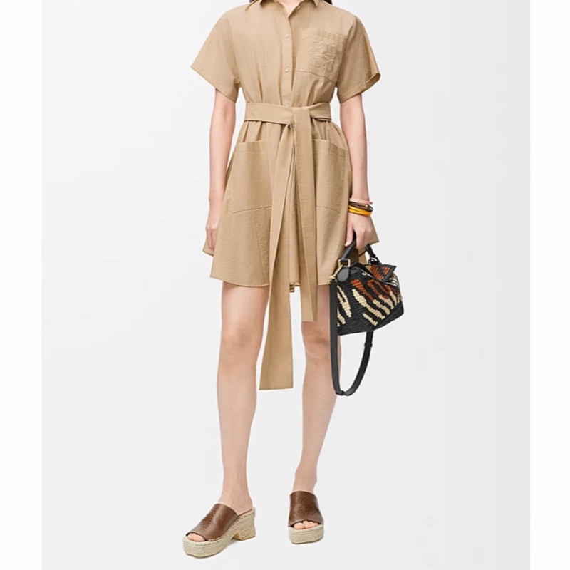 Loewe 女士 短袖連衣裙F38 FR-34 FR-36 FR-38 FR-40碼-3