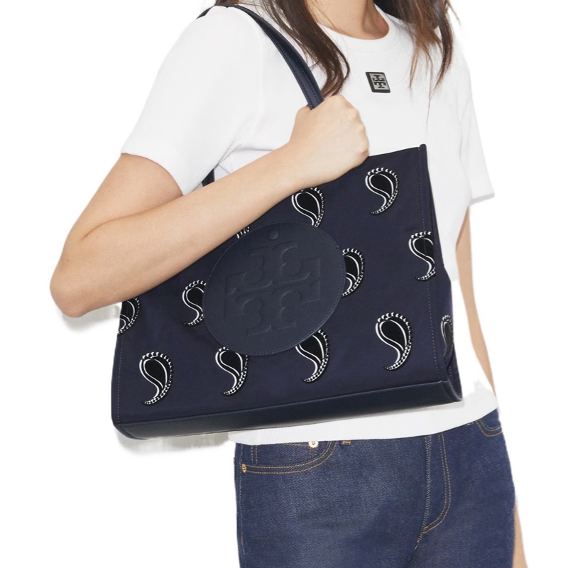 Tory Burch 女士 Ella 小號印花手提袋均碼碼34cm*11cm*26.5cm-2