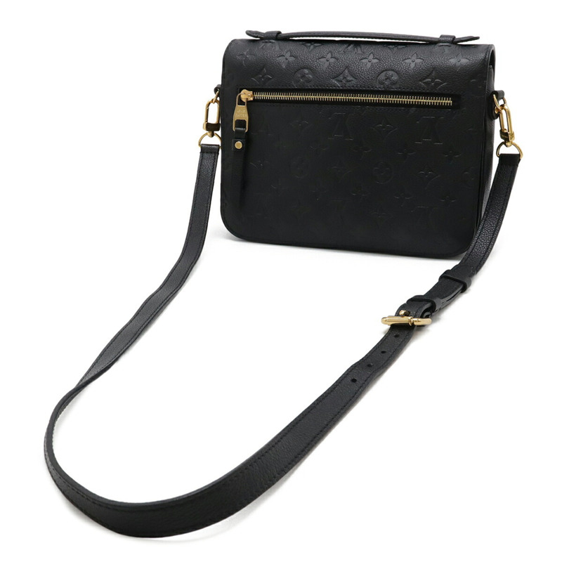 路易威登 Monogram Empreinte Pochette Metis 中型手提包 手拿包 單肩包 黑色 黑色 M41487-2
