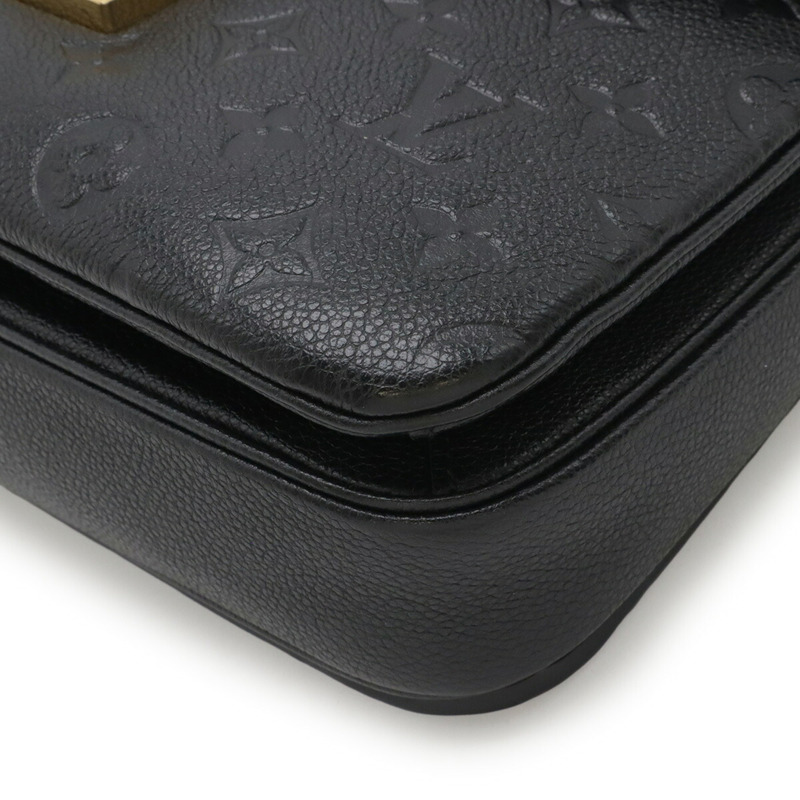 路易威登 Monogram Empreinte Pochette Metis 中型手提包 手拿包 單肩包 黑色 黑色 M41487-3
