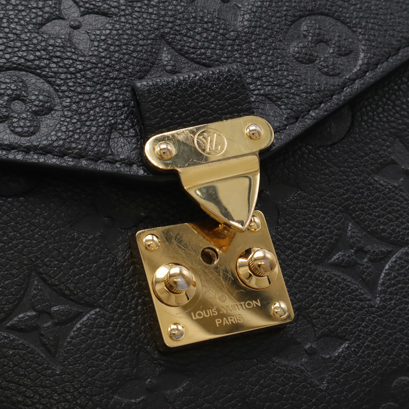 路易威登 Monogram Empreinte Pochette Metis 中型手提包 手拿包 單肩包 黑色 黑色 M41487-5