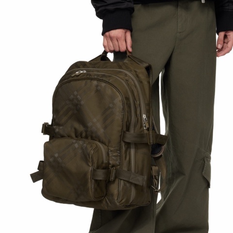 Burberry 男士 格紋提花雙肩包均碼碼常規、31cm*18cm*47cm