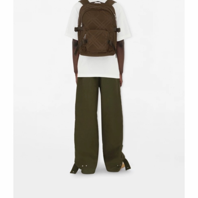Burberry 男士 格紋提花雙肩包均碼碼常規、31cm*18cm*47cm-5