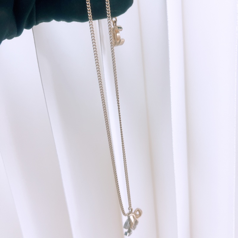 Chanel 24k 蝴蝶結雙C項鍊-3