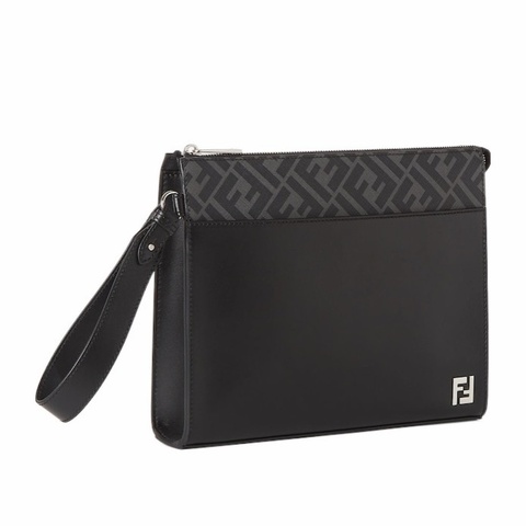 Fendi 男士 FF Squared 手拿包均碼碼常規、27cm*6cm*20cm