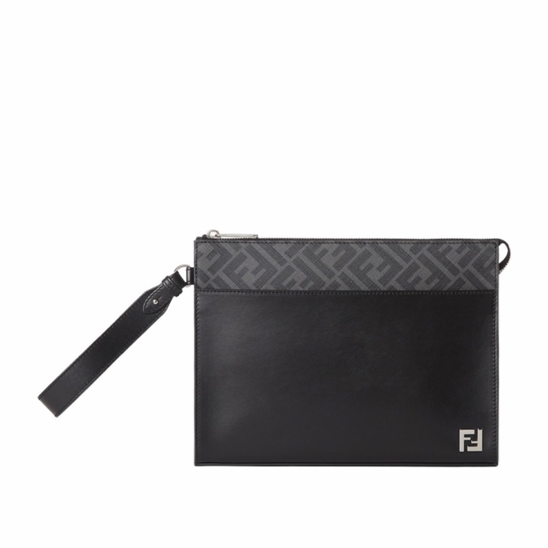 Fendi 男士 FF Squared 手拿包均碼碼常規、27cm*6cm*20cm-1