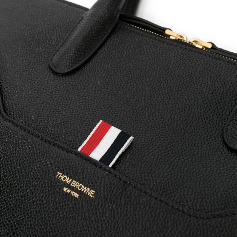 Thom Browne 男士 四條紋標誌公文包均碼碼36cm*9cm*27cm-4