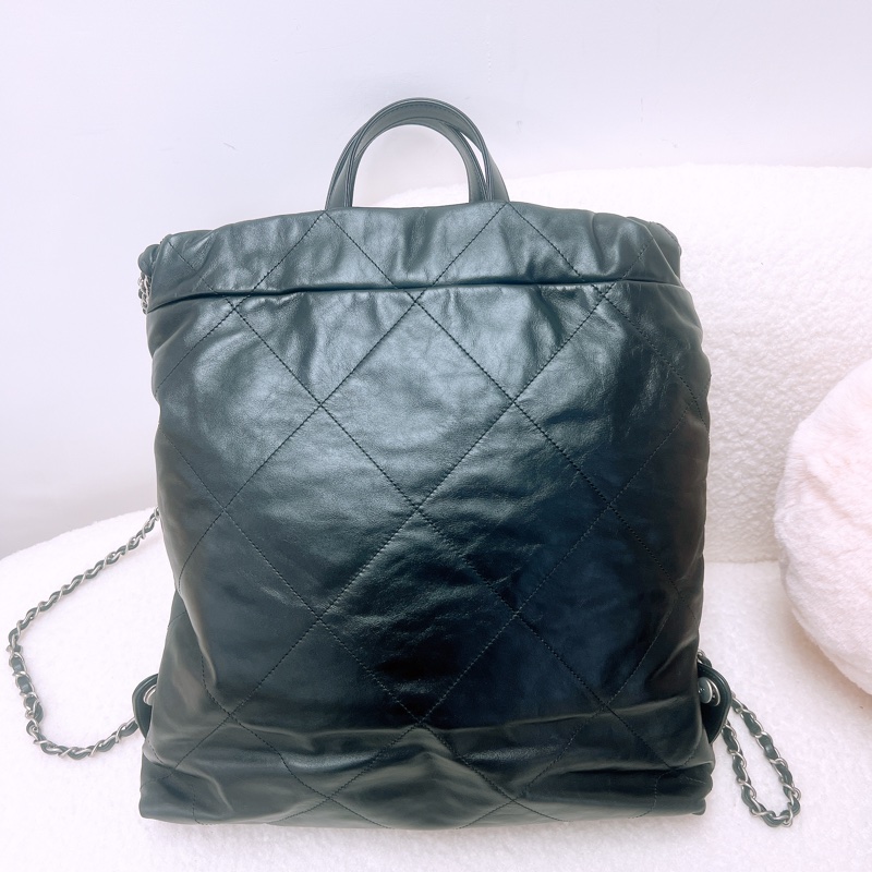 Chanel 22 黑銀雙肩包/背包-6