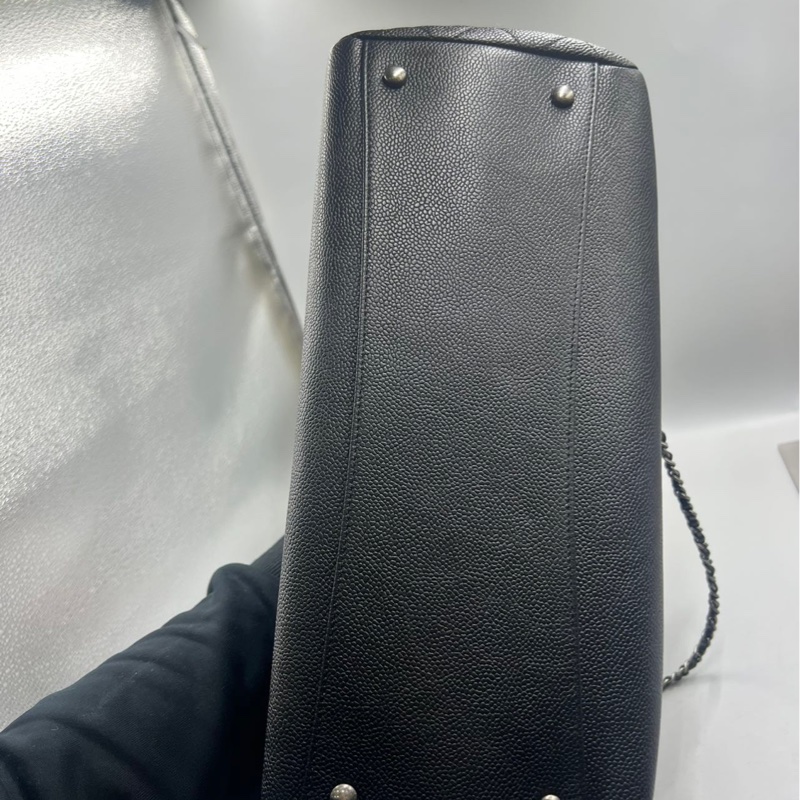 【一次擁有兩顆包❗️多功能用途✨ CP值極高😍】Chanel黑銀荔枝皮Tote 毛呢編織二合一-17