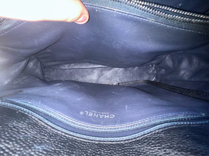 【一次擁有兩顆包❗️多功能用途✨ CP值極高😍】Chanel黑銀荔枝皮Tote 毛呢編織二合一-20