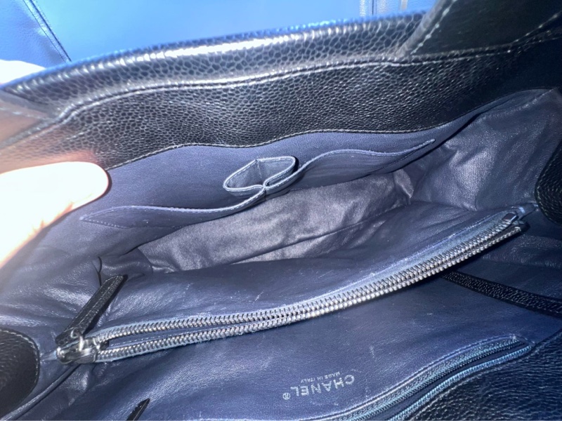 【一次擁有兩顆包❗️多功能用途✨ CP值極高😍】Chanel黑銀荔枝皮Tote 毛呢編織二合一-21