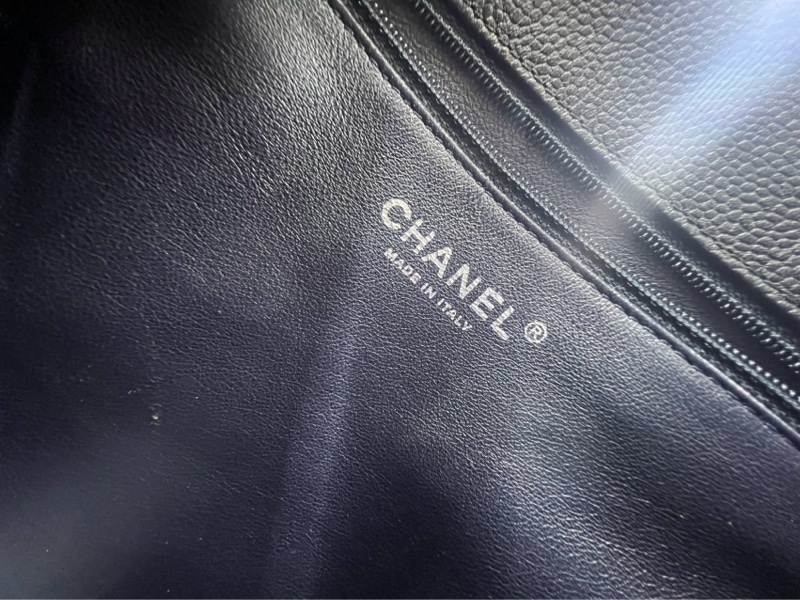 【一次擁有兩顆包❗️多功能用途✨ CP值極高😍】Chanel黑銀荔枝皮Tote 毛呢編織二合一-24